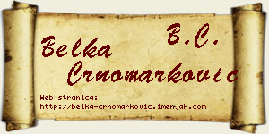 Belka Crnomarković vizit kartica